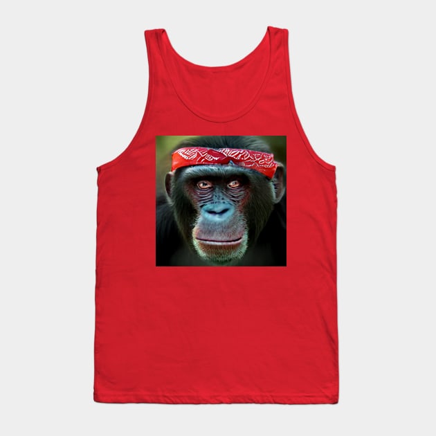 Funny cheeky chimps bored monkey ape Tank Top by PlanetMonkey